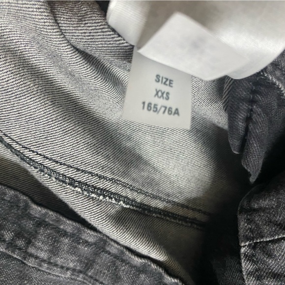 Diesel Patchwork Denim Shirt Dress Black Women's XXS (0) Oversized Fits M/L - Picture 5 of 13